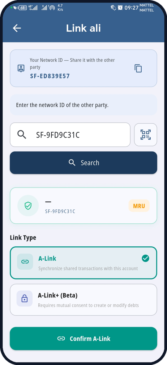 Jokkin konte renndaandi e A-Link